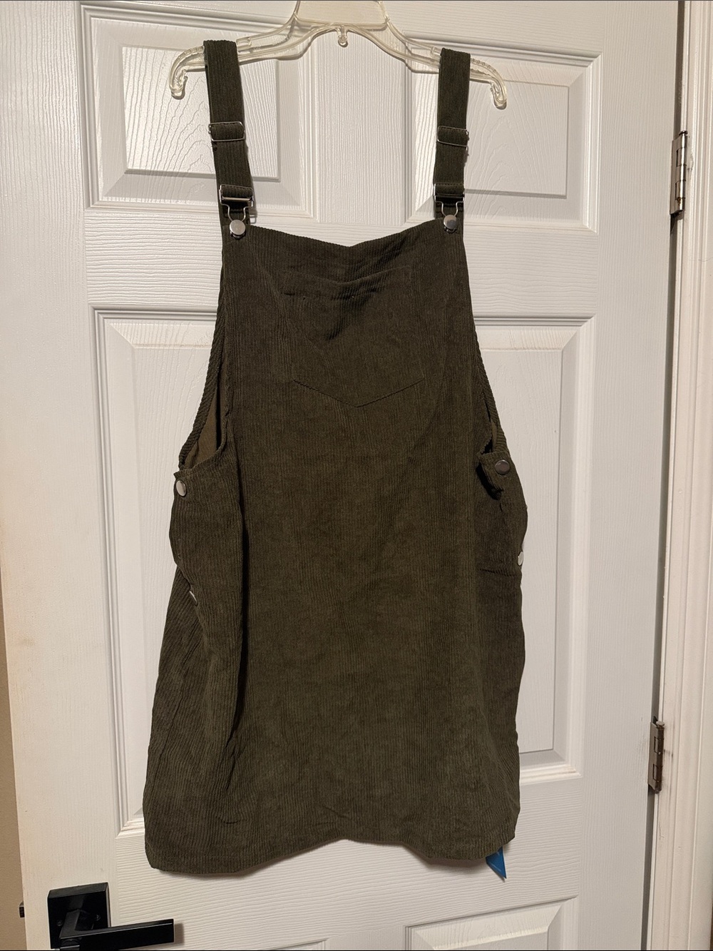 Cupshe Olive Green Corduroy Pinafore Dress